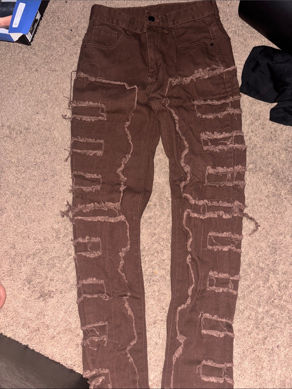 SHEIN Brown Distressed Cargo Pants